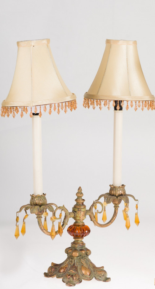Lámpara de sobremesa en forma de candelabro, S. XX