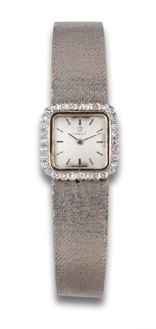 RELOJ DE PULSERA DE DAMA OMEGA EN ORO BLANCO CON DIAMANTES