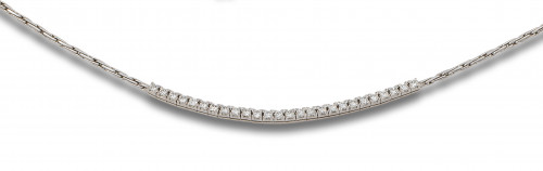 COLLAR RIVIERE DE DIAMANTES Y ORO BLANCO