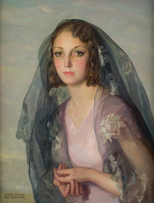 JULIO MOISÉS  FERNÁNDEZ DE VIL, "Retrato de mujer", 1932, Ó