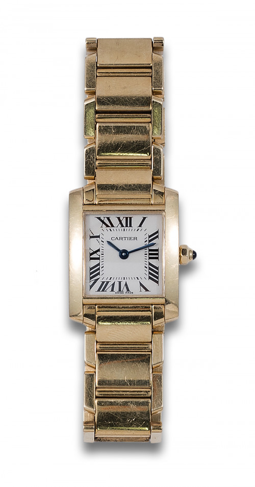 RELOJ DE PULSERA CARTIER TANK FRANCAISE EN ORO AMARILLO