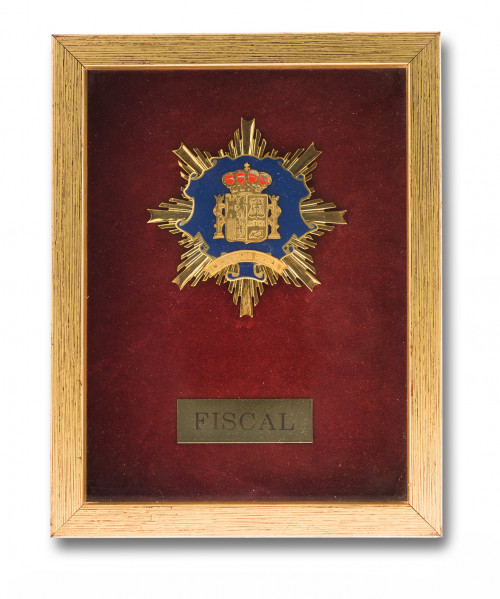 PLACA DE FISCAL ENMARCADA