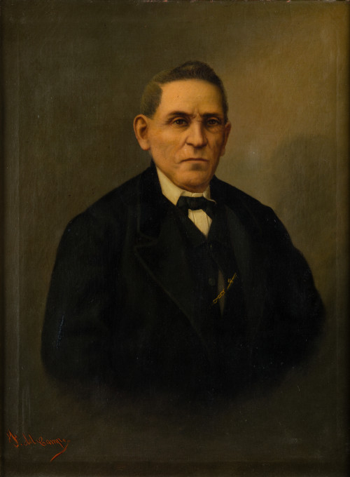 ESCUELA ESPAÑOLA, "Retrato de caballero", Óleo sobre lienzo