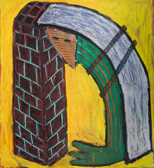 MENCHU  LAMAS, "Figura", 1986, Óleo sobre lienzo