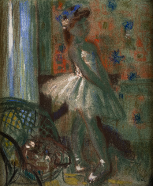 ANTONI CLAVÉ, "Danseuse en rose", 1949, Pastel sobre cartul