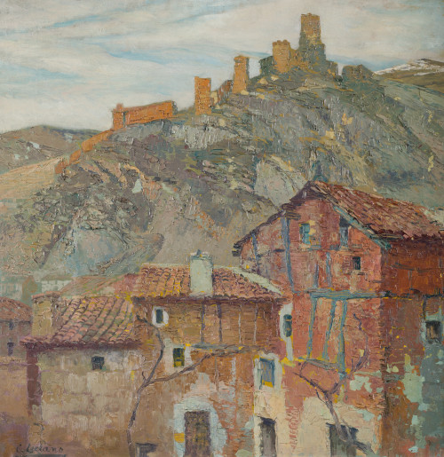 CARLOS LEZCANO, "Albarracín", Óleo sobre lienzo.