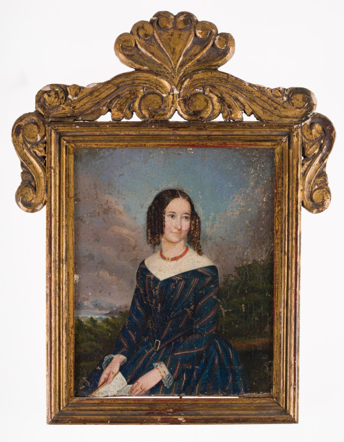 ESCUELA ESPAÑOLA, "Retrato de Dama", Óleo sobre lienzo