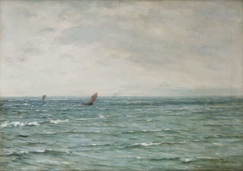 JOSEPH HENDERSON, "Marina", Óleo sobre lienzo