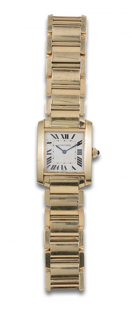 RELOJ DE PULSERA CARTIER TANK FRANCAISE EN ORO AMARILLO