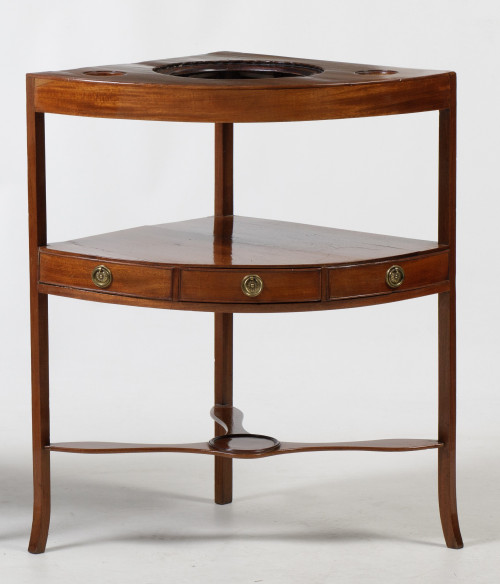 Mueble tocador de esquina de gusto inglés, pps. S. XX