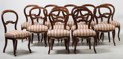Doce sillas de estilo victoriano, S.XX