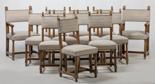 Diez sillas y dos butacas siguiendo modelos castellanos, S.