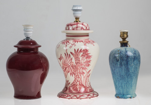 Lámpara de mesa de cerámica levantina, S.XX