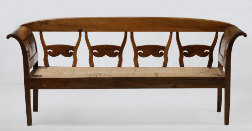 Banco fernandino de nogal, España, S. XIX