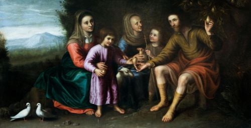 JAN FRANSE VERZIJL, "Sagrada Familia con santa Isabel y san