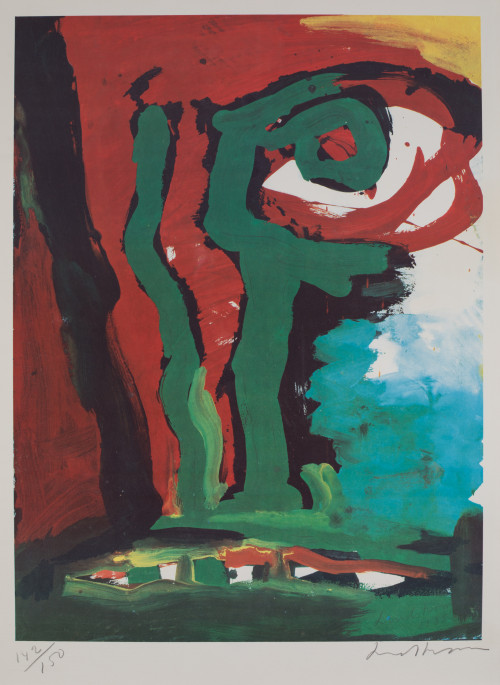  BENGT LINDSTROM, "Sin título", 1985, Litografía