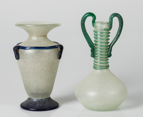 Dos jarrones de cristal, S´Esgleieta, Mallorca, S. XX