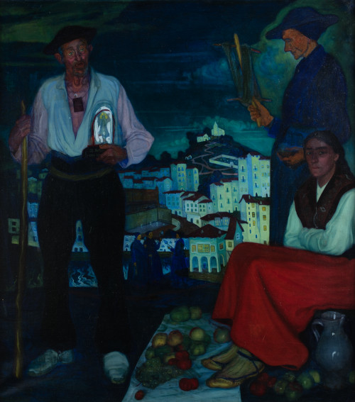 RAMÓN DE  ZUBIAURRE, "El limosnero de Ondarroa", c.1910, Ól