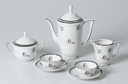 Juego de café de porcelana, S. XX