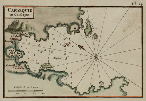 JOSEPH ROUX, "Carta náutica del puerto y bahía de Cadaqués"