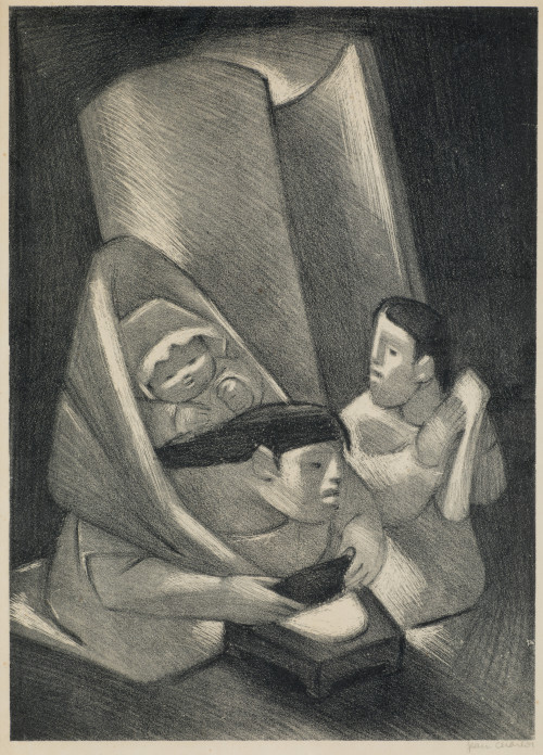 JEAN CHARLOT, "Tortillas", c. 1929, Litografía sobre papel