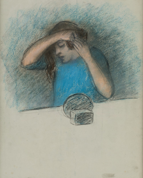 JULIO GONZALEZ, "COQUET", C. 1904, Pastel sobre papel.