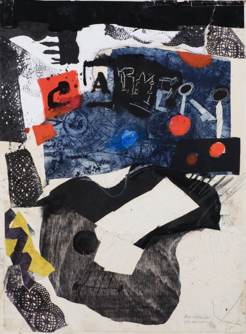 ANTONI CLAVÉ, "Carmen", 1977, Técnica mixta y collage en ma