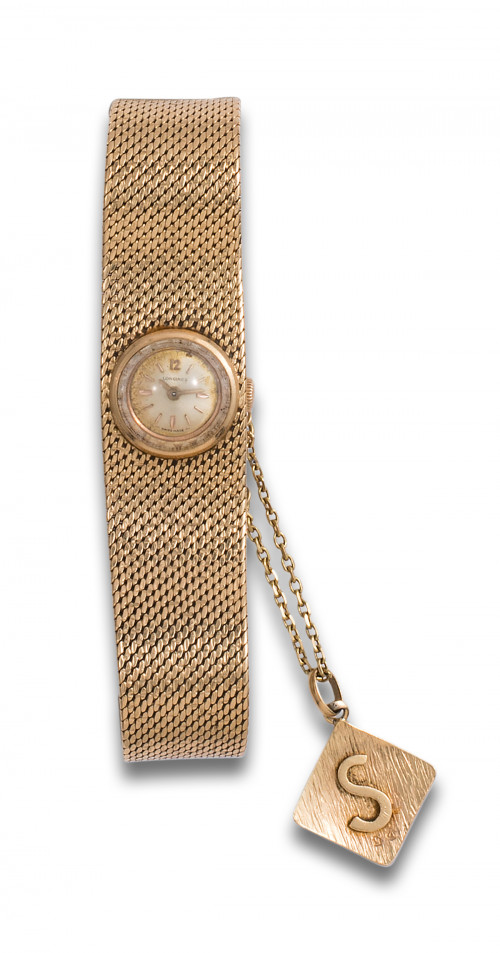 RELOJ DE PULSERA DE  DAMA LONGINES, EN ORO AMARILLO