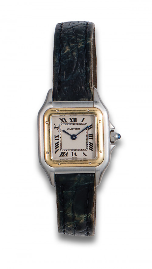 RELOJ DE PULSERA CARTIER PANTHERE 1120, EN ACERO Y ORO