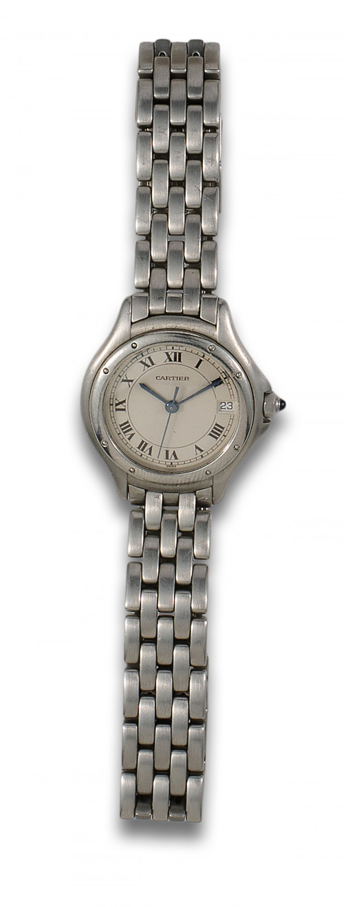 RELOJ DE PULSERA DE DAMA CARTIER COUGAR, EN ACERO