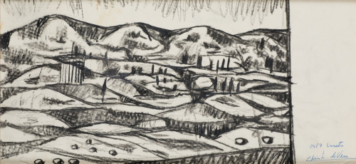 CRISTINO DE VERA REYES, "Boceto de paisaje", 1957, Carbonci