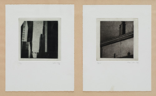 UNAI SAN MARTÍN, "Sin título", 1994, Dos heliograbados
