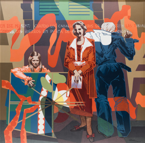EUGENIO CHICANO, "Poeta en la calle", 1975, Acrílico sobre 