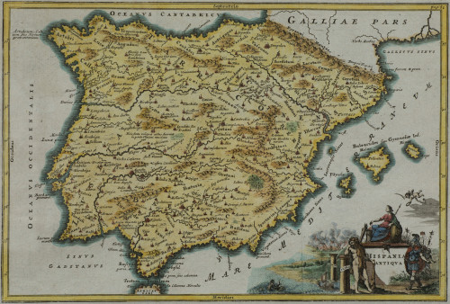 CRISTOBAL CELLARIUS, "Hispania Antiqua", Grabado