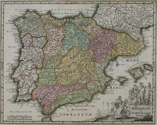 CHRISTOPH WEIGEL, "Reino de España y Portugal", Grabado