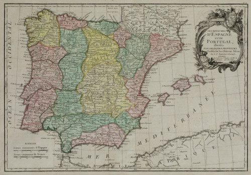 JEAN JANVIER, "Los Reinos de España y Portugal", Grabado co