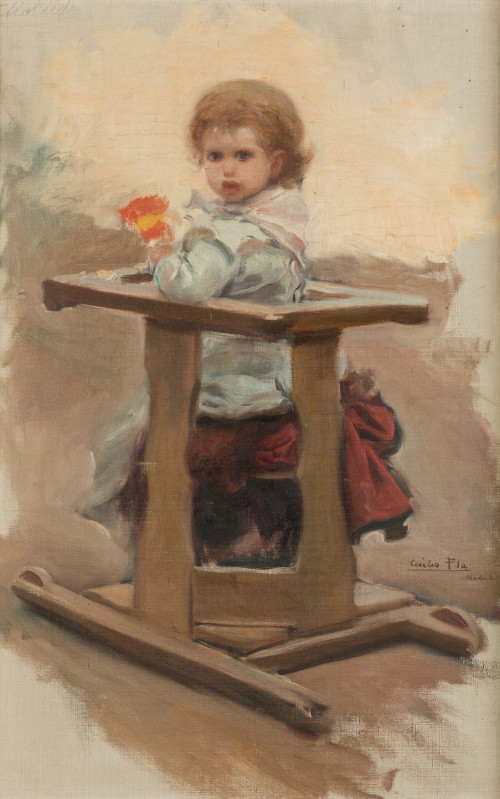 CECILIO PLA Y GALLARDO, "Matilde", Óleo sobre lienzo