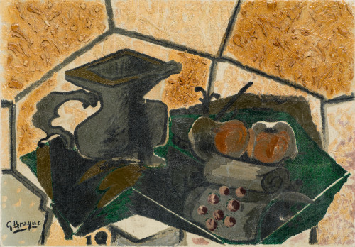 GEORGES  BRAQUE (DESPUÉS), “Le tapis vert”, Calicromía sobr