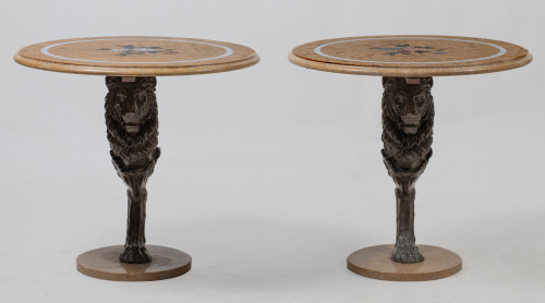 Pareja de veladores siguiendo modelos neoclásicos