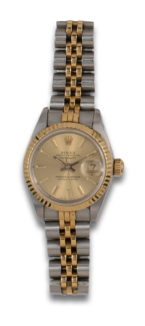 RELOJ DE PULSERA ROLEX OYSTER PERPETUAL DATE JUST EN ACERO Y RO AMARILLO