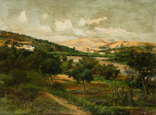 JOSÉ LUPIÁÑEZ Y CARRASCO, "Paisaje", Óleo sobre lienzo