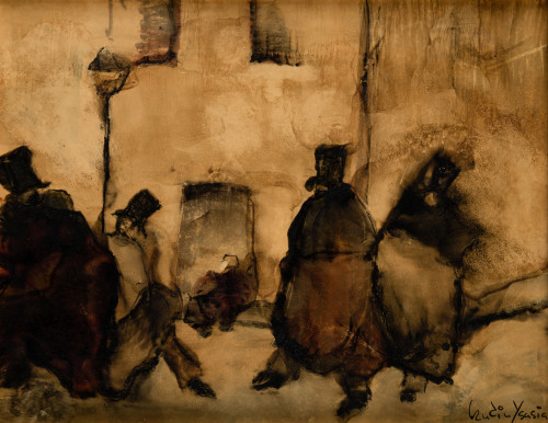 ANDRES LANDIN YSASIA, "Sin título", Técnica mixta sobre pap