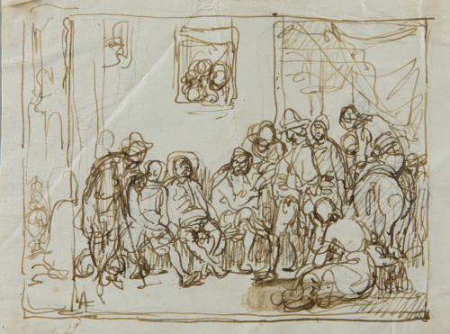 LEONARDO  ALENZA Y NIETO, "Estudio de personajes en interio