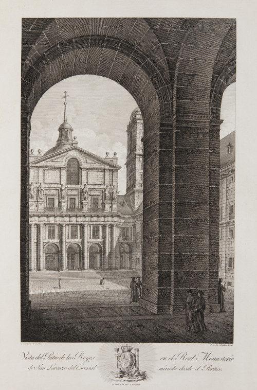 "Vista del Patio de los Reyes de San Lorenzo del Escorial e