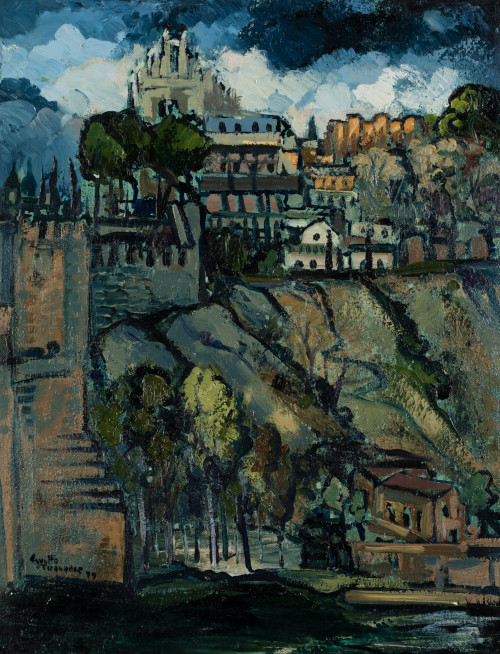 AGUSTÍN HERNÁNDEZ SANZ, Paisaje, 1979, Óleo sobre lienzo