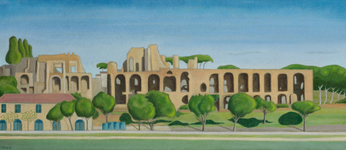 LUIS  PANIEGO, "Monte Palatino, Roma", 2020, Óleo sobre tab