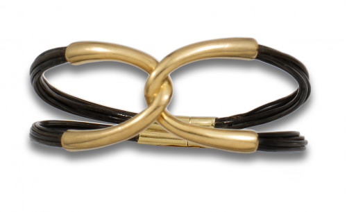 BRAZALETE DE PELO DE ELEFANTE Y ORO