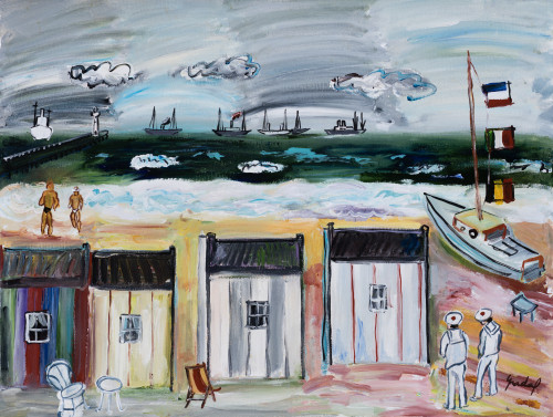 CARLOS NADAL, "Mer du Nord", 1982, Óleo sobre lienzo