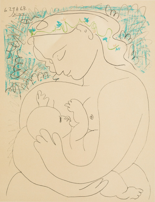 PABLO RUIZ PICASSO (DESPUES), “Maternité”, Litografía sobre