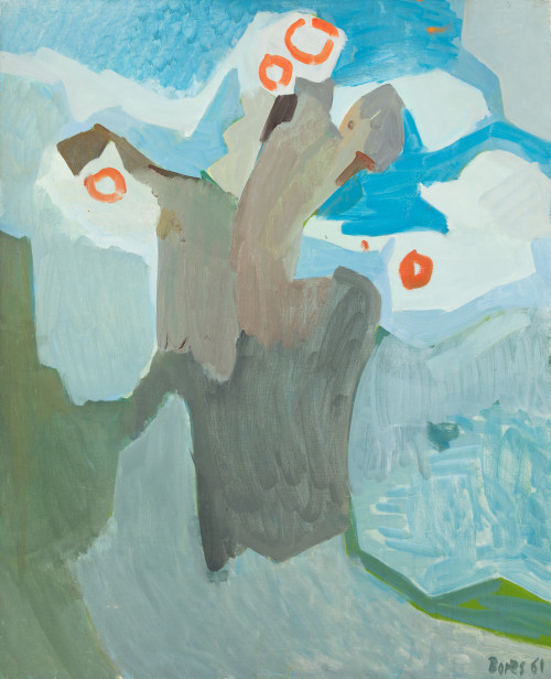 FRANCISCO BORES, "Bouquet devant le ciel", 1961, Óleo sobre